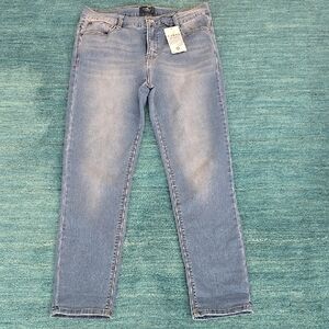 Stylish Light Blue Straight Leg Jeans